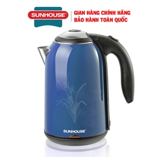 [Mã ELHADEV giảm 4% đơn 300K] Ấm siêu tốc inox 2 lớp 1.7 L SUNHOUSE SHD1382, Công suất 1800W, inox 304 siêu bền