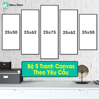 Bộ 5 Tranh Canvas Theo Yêu Cầu Có Khung Composite