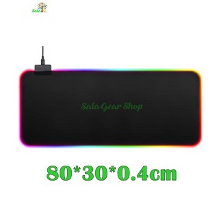 Miếng lót chuột 80x30 LED RGB | Logo Full Đen
