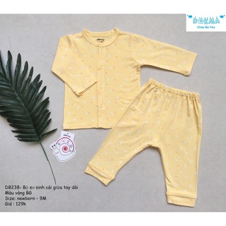 Dokma - Bộ ss tay dài cài giữa bé gái 0-9m DB238