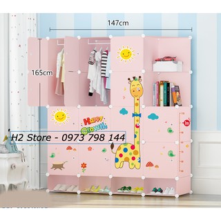 [MẪU ĐỘC] TỦ NHỰA LẮP GHÉP 16 Ô + 4 GIÀY ( GỒM 2 KỆ GÓC) CỬA TRẮNG HƯƠU CAO CỔ TREO ĐỒ ĐA NĂNG THÔNG MINH sâu 47cm