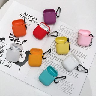 Túi Silicon Cho tai nghe AirPods kèm móc khóa nhiều màu dễ thương