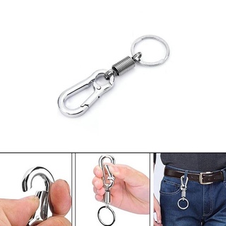 Móc khóa bằng thép không gỉ hình quả bầu có gắn lò xo - Móc chìa khóa (1 cái)