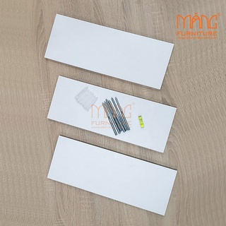 Kệ Treo Tường 3 Thanh Ngang Dài 50cm x Sâu 15cm Màu Trắng KTT01