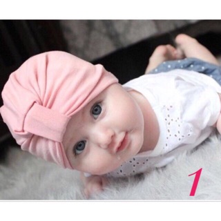 Nón turban mẫu núm trơn xinh xắn (5-10kg)