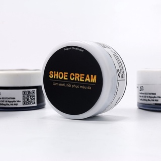 Shoe Cream black (Xi kem) cho giày da dưỡng ẩm, làm mờ vết xước August.