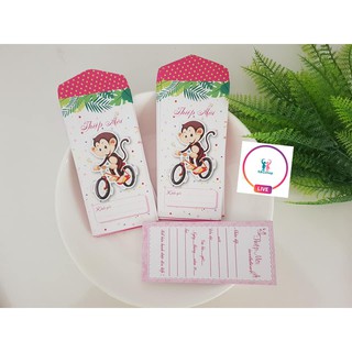 Set 10 thiệp mời sinh nhật 7x10cm nhiều mẫu dễ thương cho bé