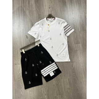 Đồ bộ thể thao nam mỏ neo bộ hè nam cộc tay chất thun co giãn 4c