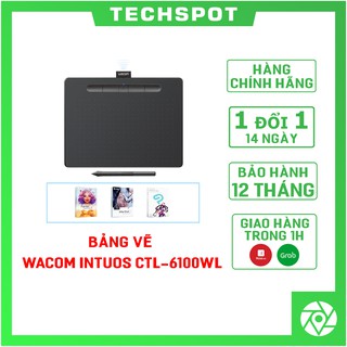 Bảng vẽ điện tử Wacom 6100WL-Wacom Intuos M Bluetooth | Chính Hãng Bảo hành 12 Tháng