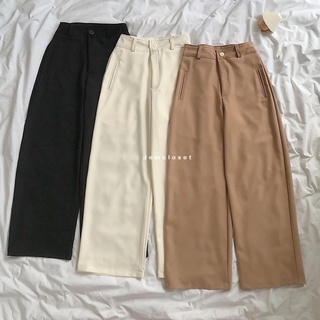 Quần Kaki Nữ Ống Rộng JEMCLOSET Thiết Kế Basic Quần Baggy Nữ FLEQUE Chất Kaki Thun Ngoại Dày Dặn Mát Mẻ Dễ Phối Đồ 2771