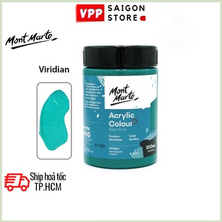 Màu Acrylic Mont Marte 300ml - Viridian - Acrylic Colour Paint Signature 300ml (10.1oz) - MSCH3025
