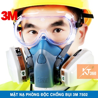 Mặt Nạ Phòng Độc Sơn, Thuốc Trừ Sâu, Hóa Chất. Mặt Nạ 3M 7502. Khẩu Trang Chống Khói Bụi &amp; Khí Độc.