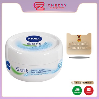 Kem dưỡng ẩm Nivea Soft cho da mặt và toàn thân, kem dưỡng da chống khô nẻ 200ml [Hàng nội địa Đức]