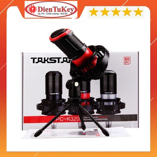 Micro Live Stream Hát Karaoke Thu Âm Chuyên Nghiệp Takstar PC K320 - Tặng Kèm Nguồn 48V livetream mạng xã hội