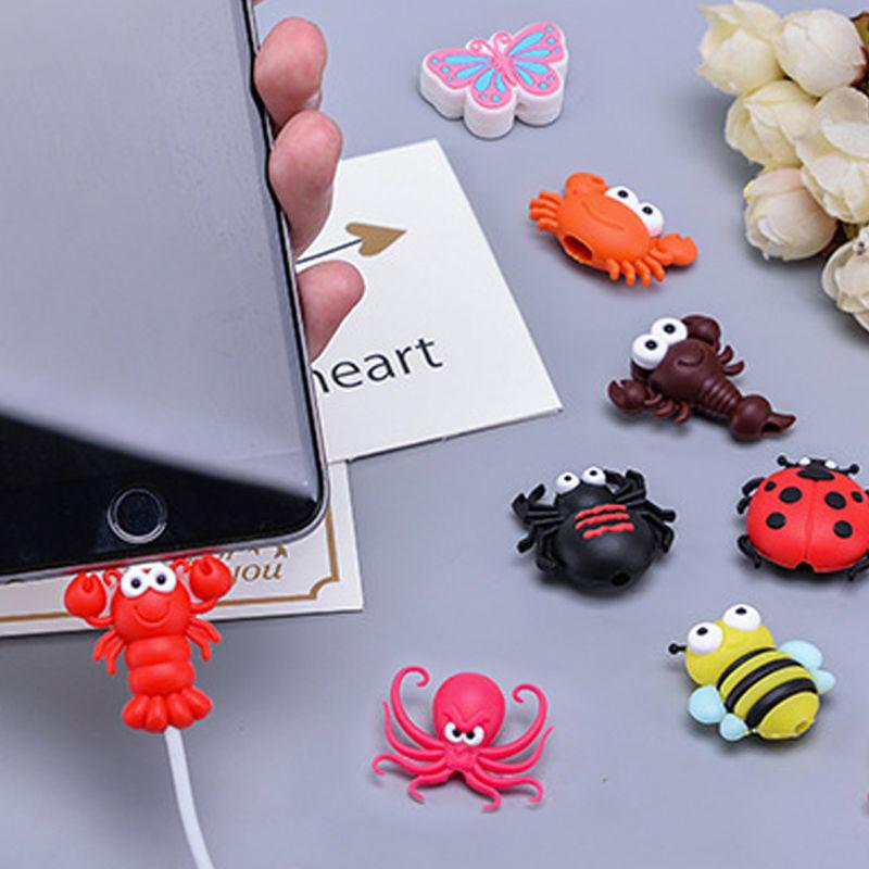Đầu bảo vệ cáp sạc hình côn trùng đáng yêu