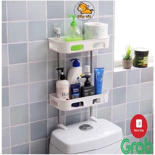 Kệ để đồ nhà tắm 2 tầng và 3 tầng dán tường có chân đứng vững chắc, tiết kiệm không gian