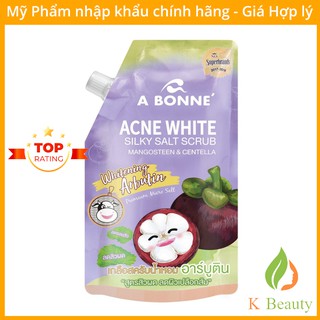 Muối Tắm trắng da giảm mụn A Bonne' Acne White Silky Salt Scrub - Măng Cụt và Centella 350g (Có Vòi) - [Hàng Cao Cấp]