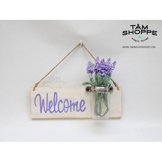 Bảng welcome hủ thủy tinh cắm hoa Lớn