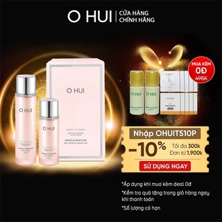 [Mã VISAPREMIUM giảm 150K]Bộ Nước cân bằng dưỡng ẩm cho da khô OHUI Miracle Moisture Skin Softener (Moist)