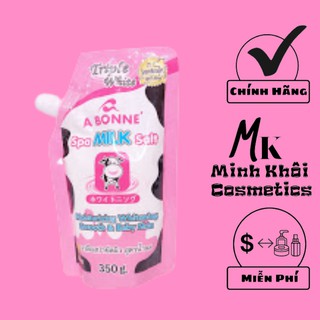 Muối tắm sữa bò tẩy tế bào chết A Bonne Spa Milk Salt 350g - có vòi (Chính Hãng)