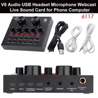Soudcard thu âm livestream v8 có autotune trọn bộ đầy đủ bảo hành 6 tháng