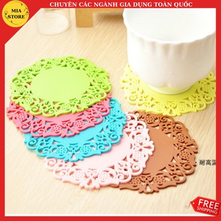 {HOT}❤️Đế lót ly silicon hình hoa chống trượt nhiều màu ❤️
