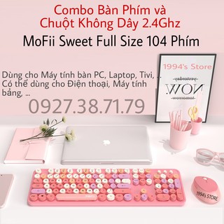 MoFii N720 - Combo bàn phím giả cơ và chuột MoFii Sweet 104 phím Wireless 2.4G siêu đẹp dùng cho PC, Laptop Tivi ....