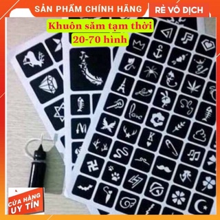 Khuôn xăm tattoo henna dùng nhiều lần mẫu mới , thời trang , cá tính ( không kèm mực xăm )