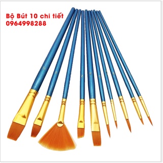 Bộ Bút 10 chi tiếtchuyên vẽ màu acrylic, sơn dầu, màu nước 10 chi tiết❤️tuyệt phẩm siêu cao cấp❤️nhiều nét để lựa ch