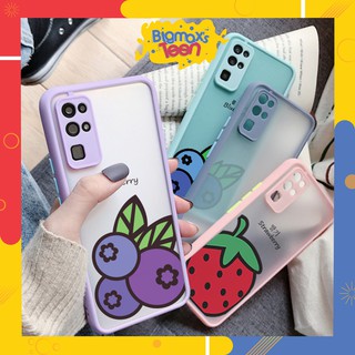 Ốp lưng xiaomi redmi 10/note 10/note 8/note 8 pro/note 7/note 9/note 9 Pro/note 9s nhám in hoa quả viền màu đang cực hot
