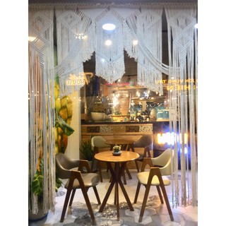 Rèm macrame 1m5 x 2m trang trí khai trương, tiệc cưới, khai trương, trang trí shop coffee, wedding | Macrame wall hangin