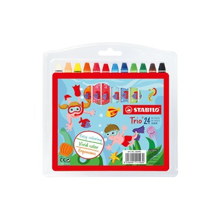 Bút sáp màu STABILO Triangular Oil Pastel vỉ 24 màu (OP2624)