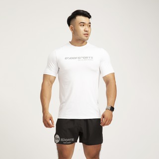 Áo thể thao nam có tay GOS in phản quang GODOFSPORTS S5 TRẮNG