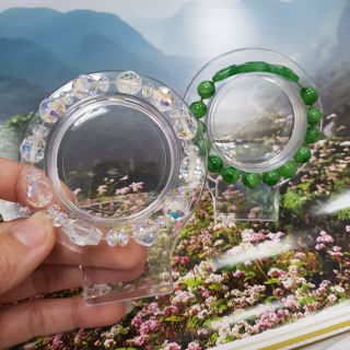 Đế trưng bày chuỗi vòng phong thủy; cao 9cm đường kính 7.5 cm