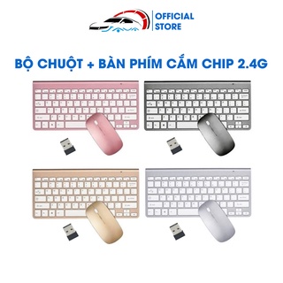 [KHÔNG BLUETOOTH] Bàn Phím và Chuột Cắm Chip USB Không Dây Chống Thấm Nước 2.4G dùng cho laptop, máy tính - BH 6 THÁNG