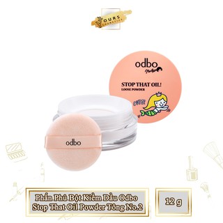 [Auth Thái] Phấn Phủ Bột Kiềm Dầu Odbo Tông Tự Nhiên Stop That Oil Powder OD614 C2