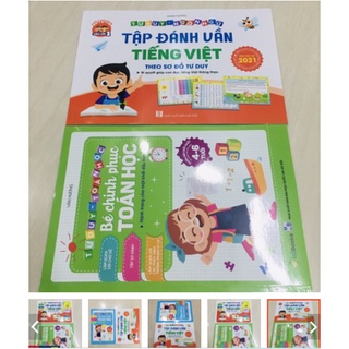 Combo Tập đánh vần tiếng Việt và Chinh phục toán học cho bé từ 4-6 tuổi