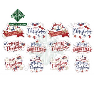 SET 5 TẤM TEM MERRY CHRISTMAS
