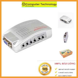 Bộ chuyển đổi, bộ chuyển VGA sang AV công nghệ tiên tiến hàng chính hãng tặng kèm dây nguồn xịn. Bảo hành 6 tháng