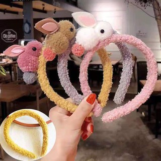 Bờm tóc cài tóc lông hình thỏ cute dễ thương phong cách Hàn Quốc