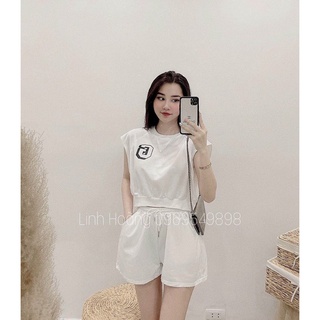 Set bộ đùi cotton chữ in siêu xinh