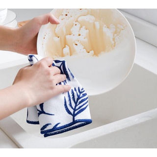 Bộ 4 Khăn Lau Đa Năng Họa Tiết Hoa Lá