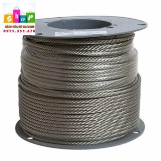 Dây cáp bọc nhựa 5mm làm dây phơi set 1m, chằng chống giằng kéo cột, buộc đồ, cột đồ