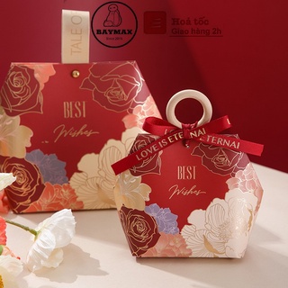 Hộp đựng quà,trang sức, cài áo BEST WISH - Khách tự gấp hộp- Hộp đựng bánh kẹo cưới