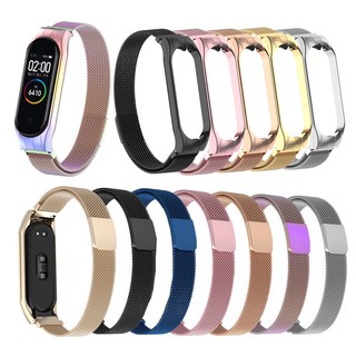 Dây đeo đồng hồ bằng thép không gỉ Milan từ tính nhiều màu sắc tùy chọn thay thế cho Xiaomi Mi Band 3/4/5/6