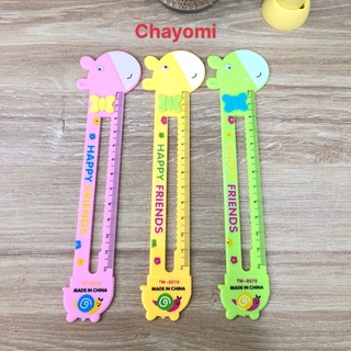 Combo 2 cây Thước kẻ kiểu nhựa hình dáng đáng yêu hình hưu cao cổ