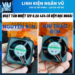 Quạt tản nhiệt 12V 0.2A 4x4x2CM có vỏ đệm bọc ngoài ( hàng tháo tủ )