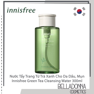 Nước Tẩy Trang Chiết Xuất Trà Xanh Cho Da Dầu Mụn Innisfree Green Tea Cleansing Water 300ml