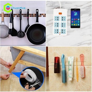 Băng Dính 2 Mặt Đa Năng Trong Suốt Acrylic 3 Mét Dán Tường Treo Đồ