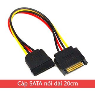 Cáp nối dài nguồn SATA ổ cứng 20cm đầu đực đầu cái